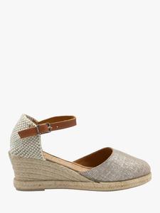 Vista кожаные эспадрильи на клиновидном каблуке Ravel, Silver