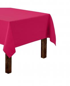 Скатерть прямоугольной формы - 60 x 84 дюйма - прочный, моющийся полиэстер - для стола прямоугольной формы длиной 5 футов Gee Di Moda, Fuchsia
