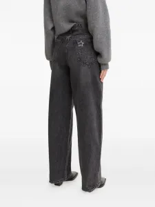 Джинсы с принтом из коллаборации с Keith Haring Miss Sixty, серый