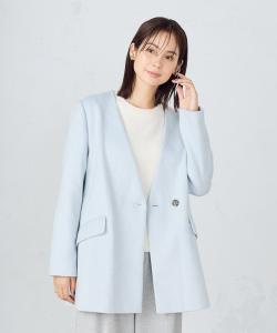 Пальто без воротника из смесовой шерсти бобра Comme Ca Ism, цвет Saxophone