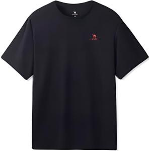 Спортивная Беговая Фитнес Быстросохнущая Базовая Универсальная Короткий Рукав Футболка Мужская CAMEL, Белый