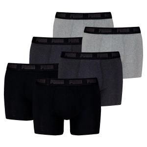 PUMA Мужские боксёрские шорты, упаковка из 6 шт., облегающие - Everyday Boxers 6P