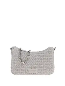 Стеганая сумка на плечо EMPORIO ARMANI, серый