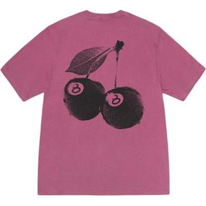 Футболка Stussy вишневого цвета, синяя