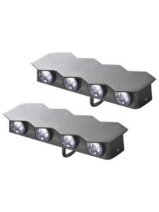 Beliani Комплект из 2 уличных настенных светильников WELDON черного цвета