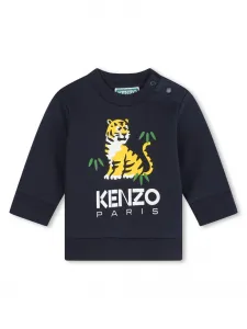 Толстовка с принтом Kenzo Kids, синий