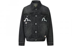Джинсовая куртка женская черная Evisu