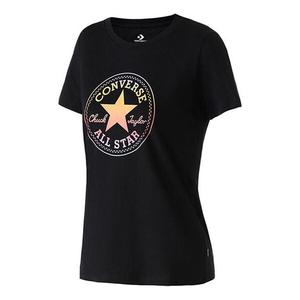 Футболка printing sports short sleeve black Converse, черный