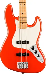 Бас-гитара Fender Player II Jazz, гриф из клена, кораллово-красный