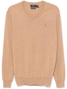 Polo Ralph Lauren свитер с логотипом Polo Pony, коричневый