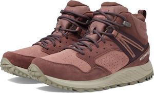 Женские водонепроницаемые походные ботинки Merrell Wildwood Mid из кожи, шоколадный