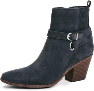 Женские ботильоны FOWT с закрытым носком, боковой молнией, ремешком с пряжкой, массивным средним каблуком, на стопе с устойчивым каблуком, осенние ботильоны для официальной и деловой работы, размеры 4-16 US, Black