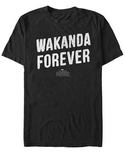 Футболка с коротким рукавом Marvel Men's Black Panther Distressed Painted Wakanda Forever Fifth Sun, черный