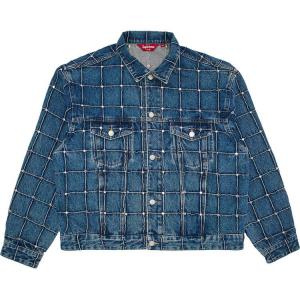 Куртка Supreme Studded Seam Denim Trucker Jacket, Blue