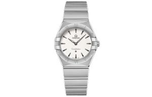 OMEGA Constellation Series Constellation Watch, кварцевый механизм, женские часы, 28 мм, белый циферблат