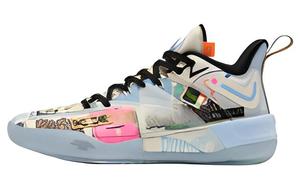 Баскетбольные кроссовки Fang Pro 2 Basketball Shoes Men Low-Top Beige/Blue Qiaodan