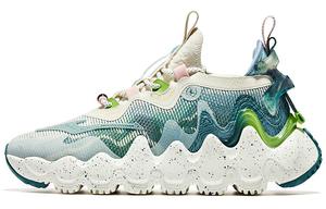 Кроссовки Lifestyle женские низкие неотбеленные основной цвет/морской сосновый зеленый Erke