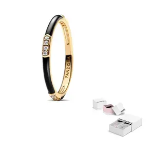 Pandora Позолоченные кольца Women's Black