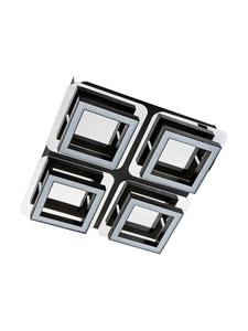 Потолочный светильник класса энергоэффективности F (Ш) 25 x (Д) 25 x (В) 5,8 см в черном хроме Licht-Erlebnisse