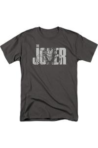 Бэтмен Джокер Текст на сером с коротким рукавом для взрослых футболка / футболка Gildan, цвет charcoal