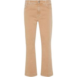 Джинсы прямого кроя с нашивкой-логотипом SportMax, бежевый