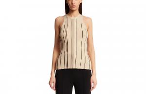 Топ без рукавов Totême Braid с ребристым узором TOTEME, бежевый