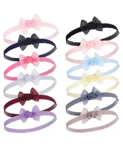 Детские головные повязки для девочек 12 шт синтетические Hudson Baby, мультиколор