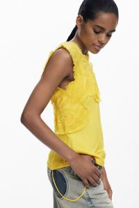 Вышитый топ без рукавов