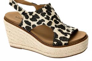 Женские сандалии с леопардовым принтом и металлическим эффектом Corkys Footwear, леопардовый принт/металлик