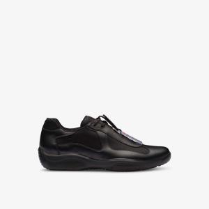 Кроссовки из кожи и сетки America's Cup Original Prada, черный