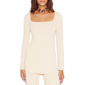 Топ Zozo с длинными рукавами кремового цвета Simon Miller