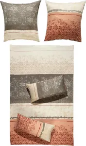 Постельное белье красно-галечно-бежевое 1x 135x220 см + 1x 40x80 см Erwin Müller