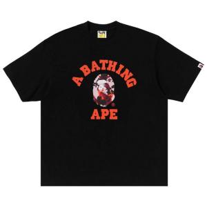 Футболка BAPE Map Camo College Relaxed Fit Tee, Black