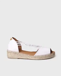Женские кожаные эспадрильи на танкетке на резинке Toni Pons, белый
