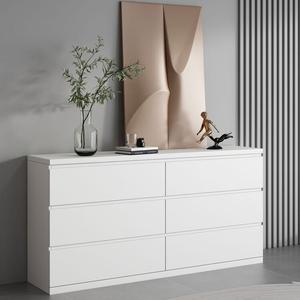 Yu Senyi Комод для спальни из массива сосны, 5 ящиков, белый лакированный, полностью собран