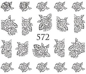 Водные наклейки для ногтей - №572, Raisin