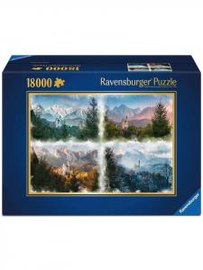 Пазл Ravensburger, 18 000 деталей, «Сказочный замок в 4 временах года», в цвете