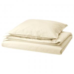 Пододеяльник и наволочка, натуральные, 155x220/80x80 см IKEA Ängslilja
