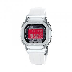 Casio Часы Retrofit Series с солнечным механизмом, полимерным ремешком, унисекс, красный циферблат