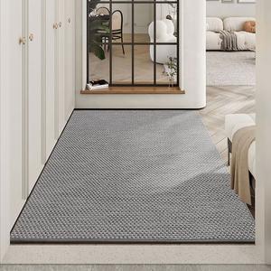 Dajiang Ковер 90х140 см для входной зоны, безворсовый, серый, устойчивый к грязи, средняя толщина