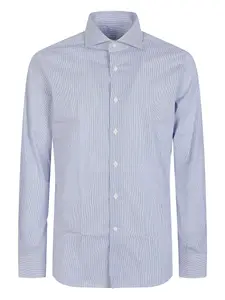 Рубашка из хлопка в полоску Orian, синий