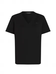Футболка с V-образным вырезом Karl Lagerfeld, черный