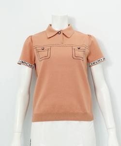 Вязаная рубашка-поло с принтом в стиле «вышивка»