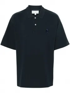Рубашка поло с нашивкой Maison Kitsuné, синий