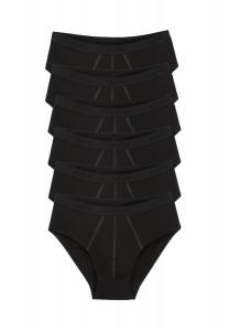 Трусики/трусы миди упаковка 6 шт. 24/7 sloggi, черный