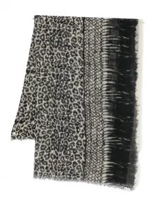 Шарф с анималистичным принтом Pierre-Louis Mascia, черный