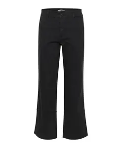 Классические прямые брюки графитово-синего цвета. Part Two, черный