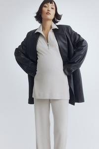 Свитер на молнии «мама до и после» H&M, серый