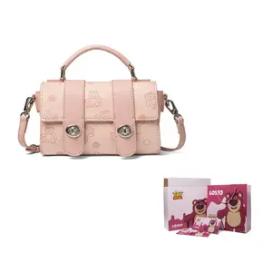 Disney Синтетическая кожаная мозаичная текстильная сумка через плечо, Pink