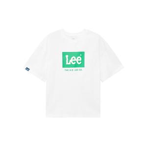 Короткая футболка с v-образным вырезом весенняя для детей Lee, белый